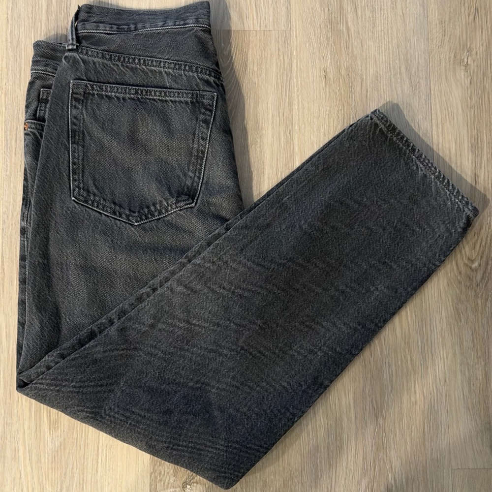 H&M Men's Straight Jeans in Washed Black